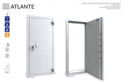 Puerta Blindada para Cámaras de Seguridad Caveaux y Atlante Bordogna