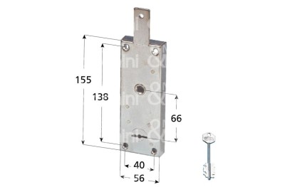 Potent 1640 Cerradura para Puerta Basculante Doble Paletón