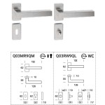 Reguitti Genève Q03 / 9QM Tirador Puerta Acero Inoxidable