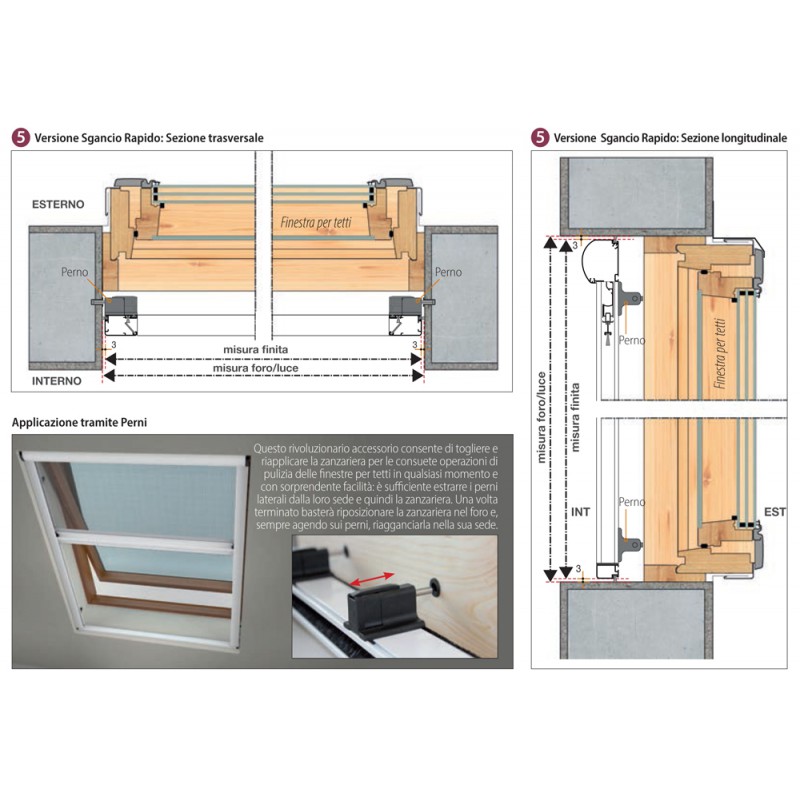 Revolux por Bettio Quick Release Click-Clack 40 parabrisas vertical Primavera