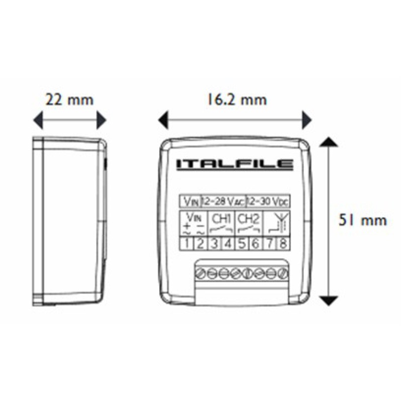 Receptor Radio Codigo Fijo RXJF Italfile