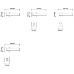 Riflesso Jet Rocks Manija de Puerta en Rosette Linea Calì Crystal