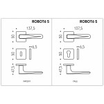 ROBOT6 S Colombo Design Manilla para Puerta con Roseta Cuadrada 6 mm