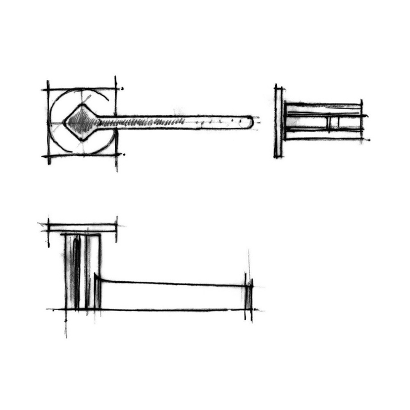 Manijas Rocket Frosio Bortolo para puertas de diseño interior