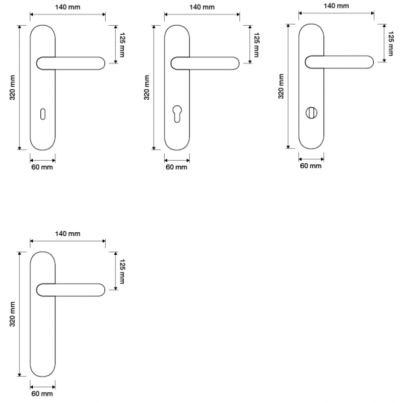 Rococò Manija en la Placa para Puerta Linea Calì Vintage