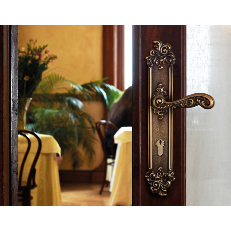 Rococò Manija en la Placa para Puerta Linea Calì Vintage