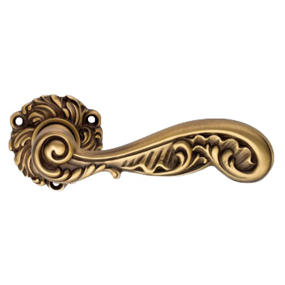 Rococò Bronce Mate Manija de Puerta en Rosette Linea Calì Vintage