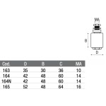 Rodillo de Nailon con Perno de Fijación para Puerta Corredera