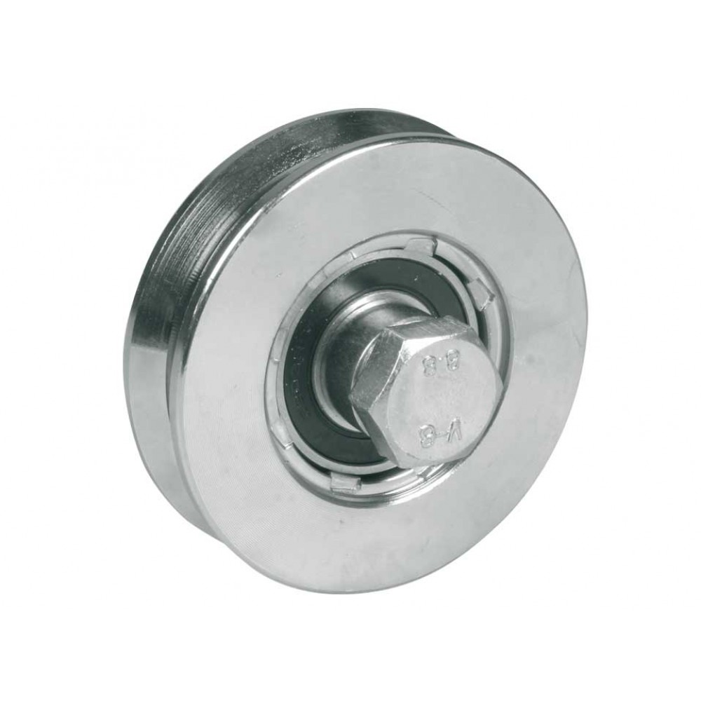 Rueda para puertas correderas 1 cojinete de bola Garganta V Varios diámetros IBFM