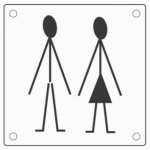 PBA 2032 Pareja de boca WC en acero inoxidable AISI 316L