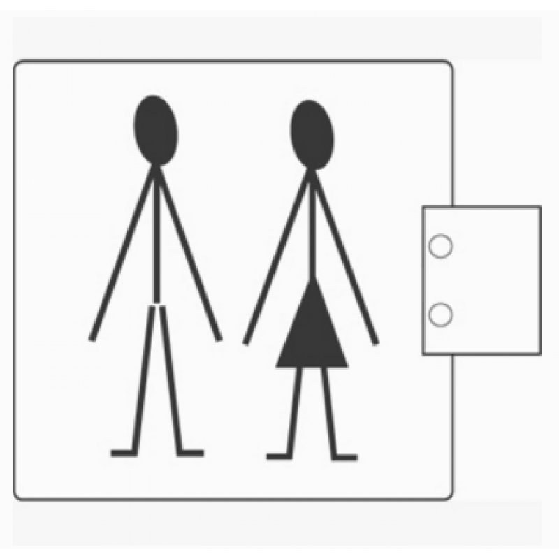 PBA 2032 Pareja de boca WC en acero inoxidable AISI 316L