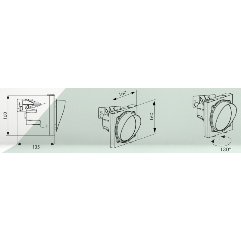 Semáforo Led Cuerpo de Nylon para Control de Acceso
