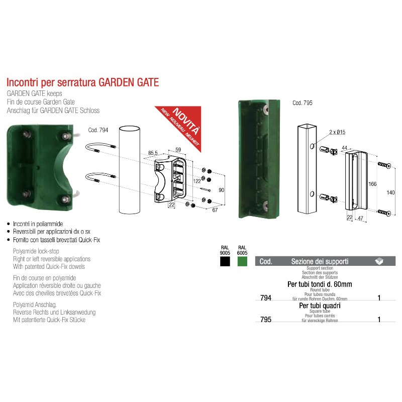 Cerradura de Puerta de Hoja Garden Gate Lock con Huelguistas