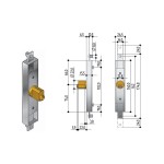 Cerradura para Portón Extensible Cilindro Redondo Prefer 6601