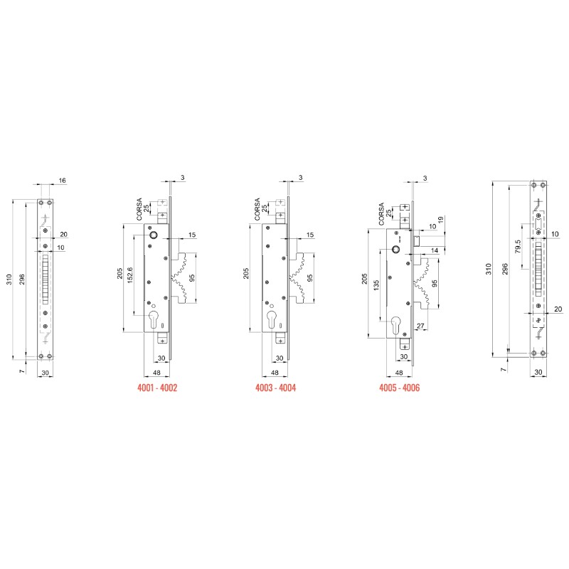 Cerradura para Persianas Cipierre Bunkerlocks 4000 Entrada 30 mm