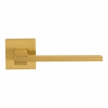 Manija delgada de latón satinado para puerta en roseta con ensamblaje ultrarrápido Click-Clack Linea Calì Design