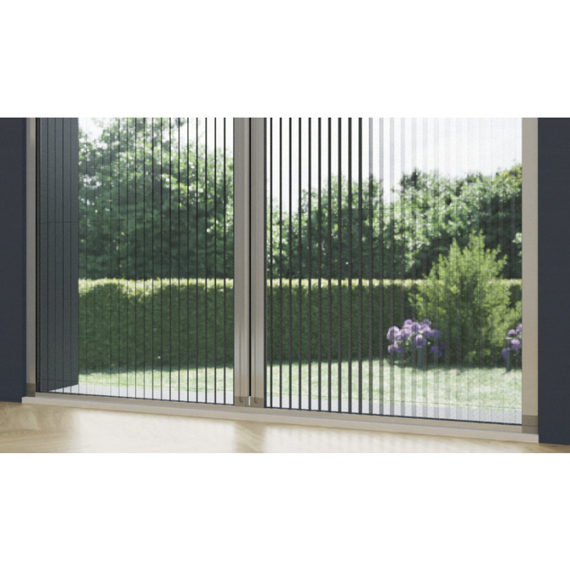 Smart Primed Mosquitera Plisada de Aluminio con Deslizamiento Lateral