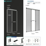 Smart Primed Mosquitera Plisada de Aluminio con Deslizamiento Lateral