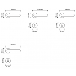 Soleil Bronce Mate Manija de Puerta en Rosette Linea Calì Vintage