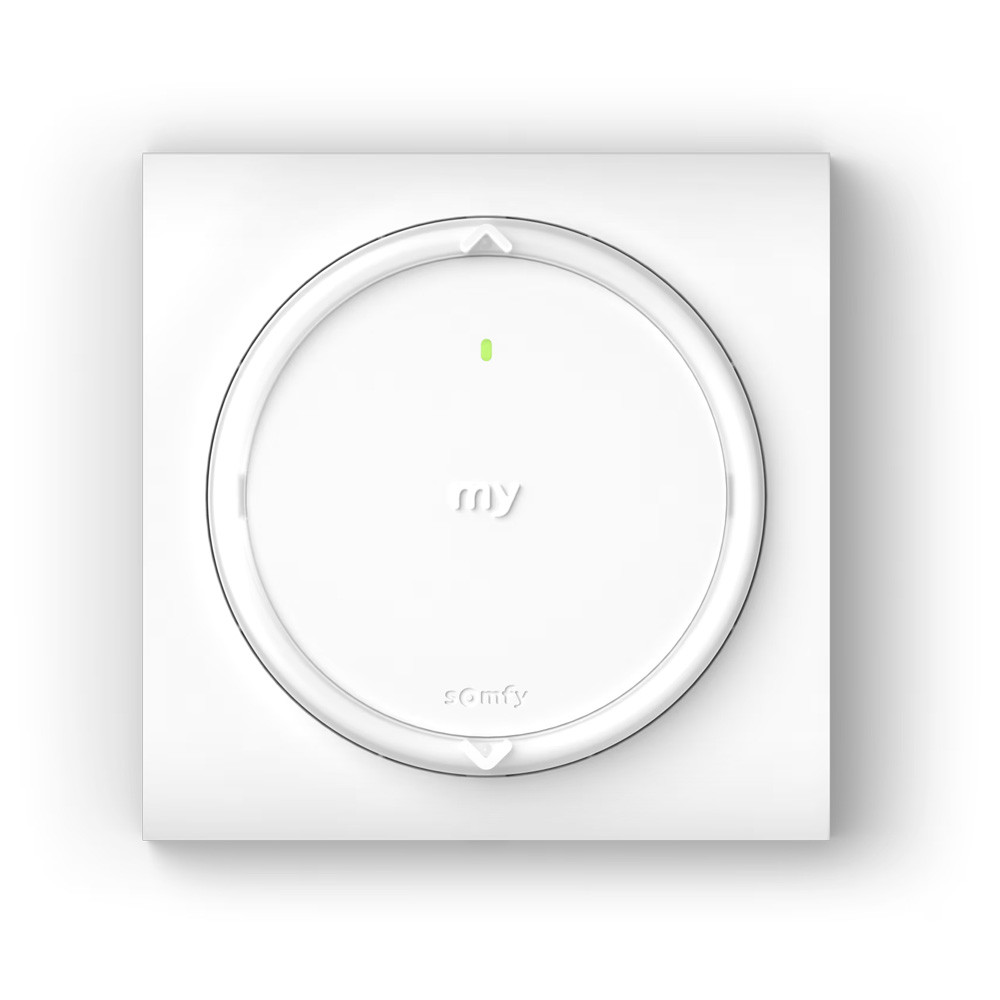 Somfy Amy io Control Remoto de Pared con Marco Cuadrado o Redondo