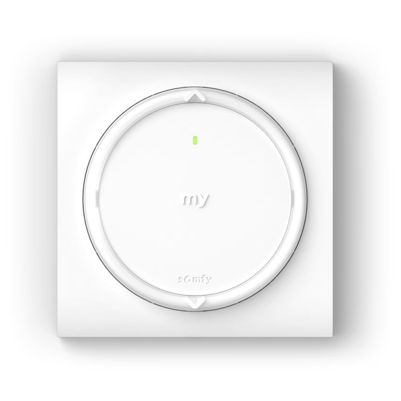 Somfy Amy io Control Remoto de Pared con Marco Cuadrado o Redondo