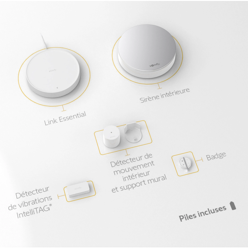 Somfy Protect Home Alarm Starter Pack antirrobo para áreas pequeñas