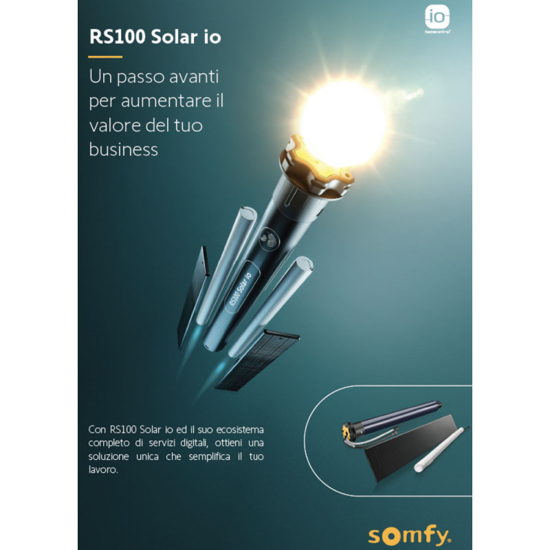 Somfy RS100 Solar io Motor de Persiana Energía Solar