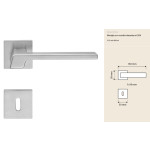 Stream Zincral Linea Calì Manilla de Puerta con Roseta Rebajada