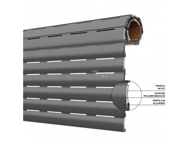 Persiana enrollable de aluminio y PVC AriaLuceTherm que deja pasar más aire y luz
