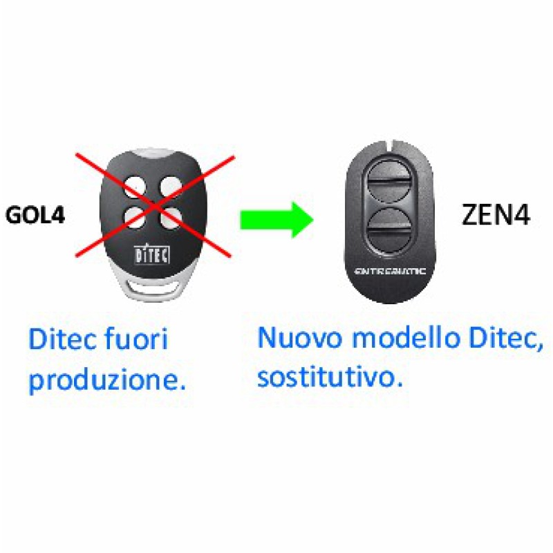 Mando a Distancia Ditec Entrematic Zen4 433,92 MHz Rolling Code