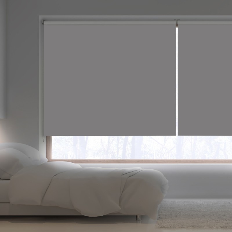 Cortina Opaca para Dormitorio Moderno Solpor Gris Viewtex