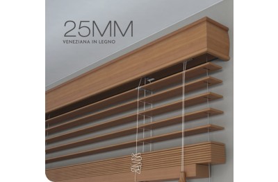 Persiana Veneciana de Madera 25 mm Hecha a Medida Centanni