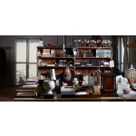 Manija de la puerta de los robots de bronce en roseta Ideal para un hogar moderno de estilo vintage por Colombo Design