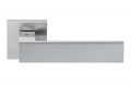 Alba pulido cromo y manija de satén para la puerta en Rosette Design Made in Italy Colombo Design