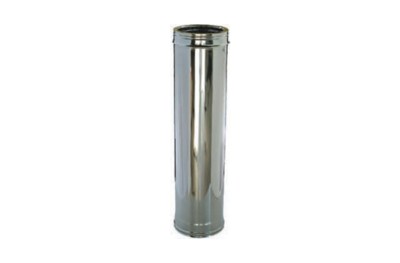 Tubo Campana Canal Recto en Acero Inox 1 Metro