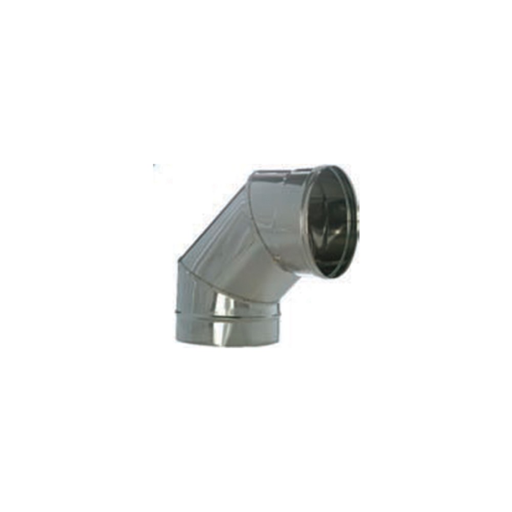 Tubo para Campana Codo 90° Canal Curvilíneo Acero Inox