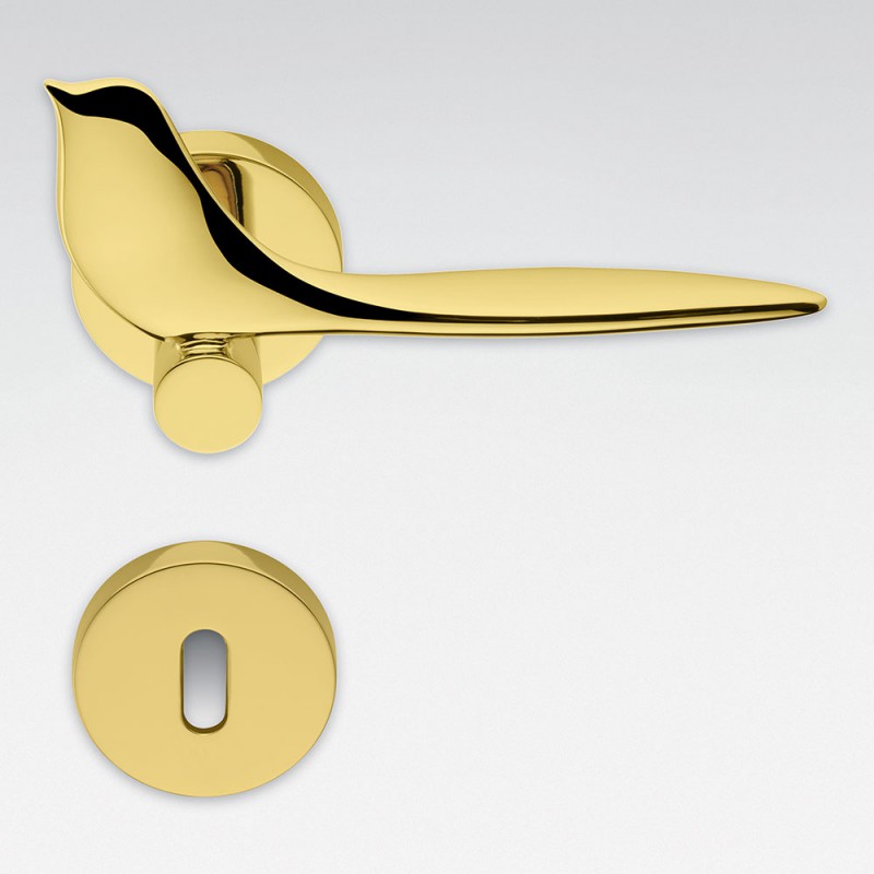 Manija de la puerta cromada pulida Twitty en Rosette Winner Colombo Design International Award
