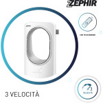 Ventilador de Torre Sin Aspas Zephir PH88BL Blanco con Control Remoto