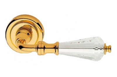 Veronica Oro Brillo Manija de Puerta en Rosette Linea Calì Crystal