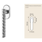 Vision Zincral Linea Calì Manilla para Ventana con Empuñadura en Relieve