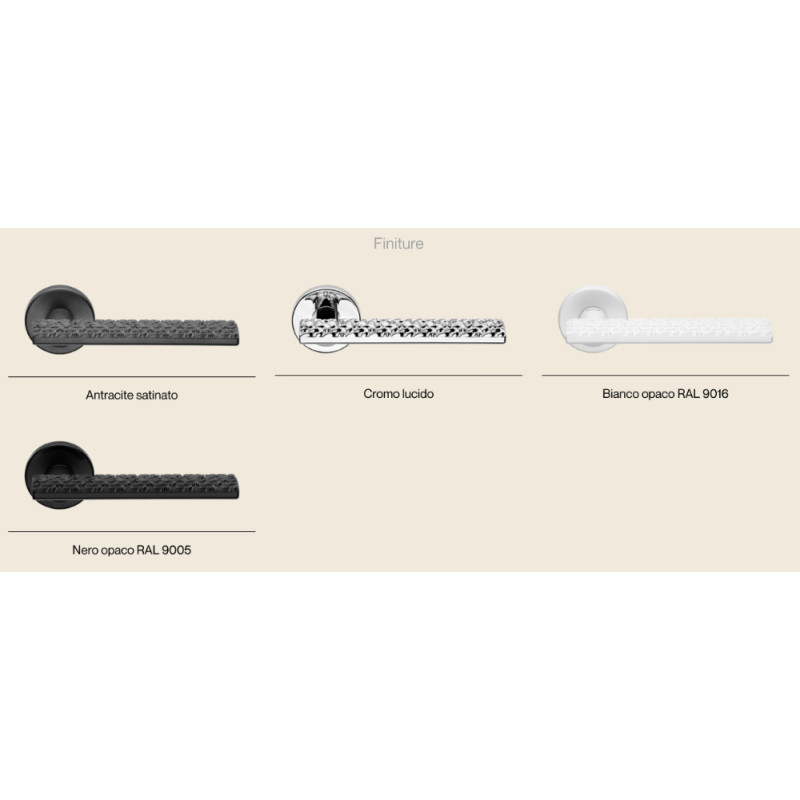 Vision Zincral Linea Calì Manija de Puerta con Empuñadura en Relieve