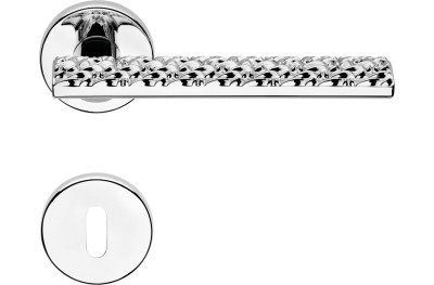 Vision Zincral Linea Calì Manija de Puerta con Empuñadura en Relieve