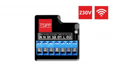 ShutterBox 230V Topp Dispositivo WiFi para control de actuador de ventana