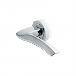 Viento Diseño Manital cromo pulido Juego de tiradores en Rosetta