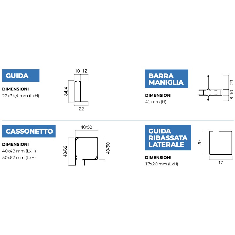 Mosquitera Lateral con Muelle Caja 40 mm Fabricada a Medida en Italia