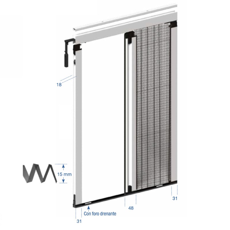 Mosquitera Minimal Plisada Pasini MINERVA LP18