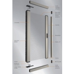 Mosquitera Bettio flash imán 1 oscilación 31 con guía a prueba de viento lateral