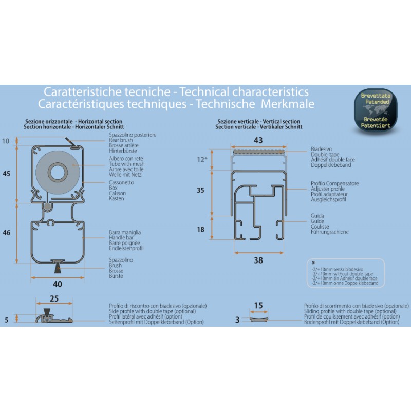 Mosquitera Bettio Miniscenica evo 1 Turno Side Sin Barreras 40